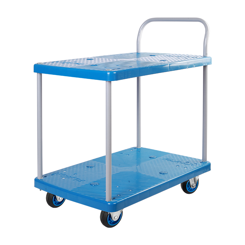 Double-Layer Plastic Hand Trolley