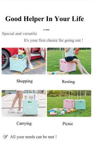 Uni-Sielnt Portable Shopping Cart